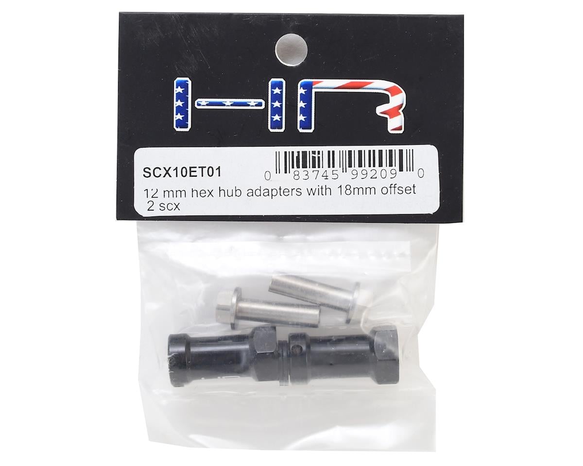 Hot Racing Axial Wheel Hub Extensions w/12mm Hex (Black) (2) (+18mm)