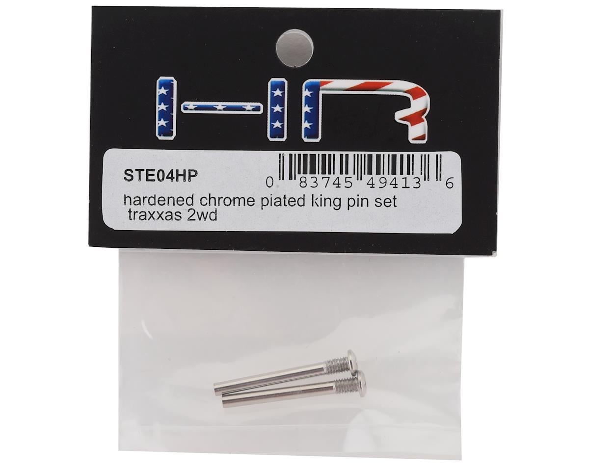 Hot Racing Hardened Chrome Plated Caster Block King Pin Set for Traxxas 2WD (2)