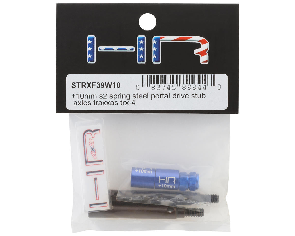 Hot Racing S2 Spring Steel Portal Drive Stub Axles for Traxxas® TRX-4™ (+10mm)