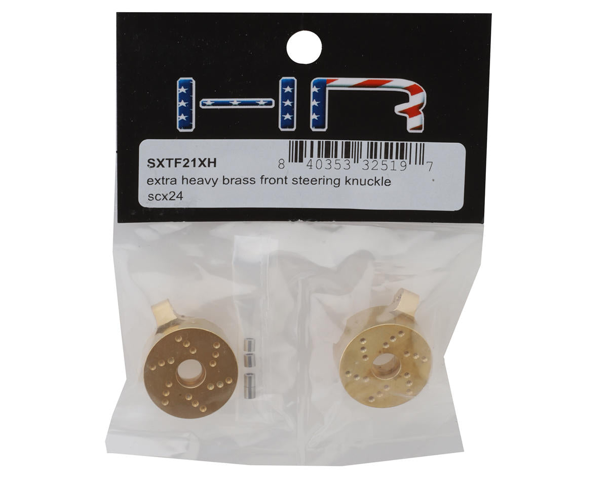 Hot Racing Axial SCX24 Extra Heavy Brass Front Steering Knuckles (2) (19.7g)