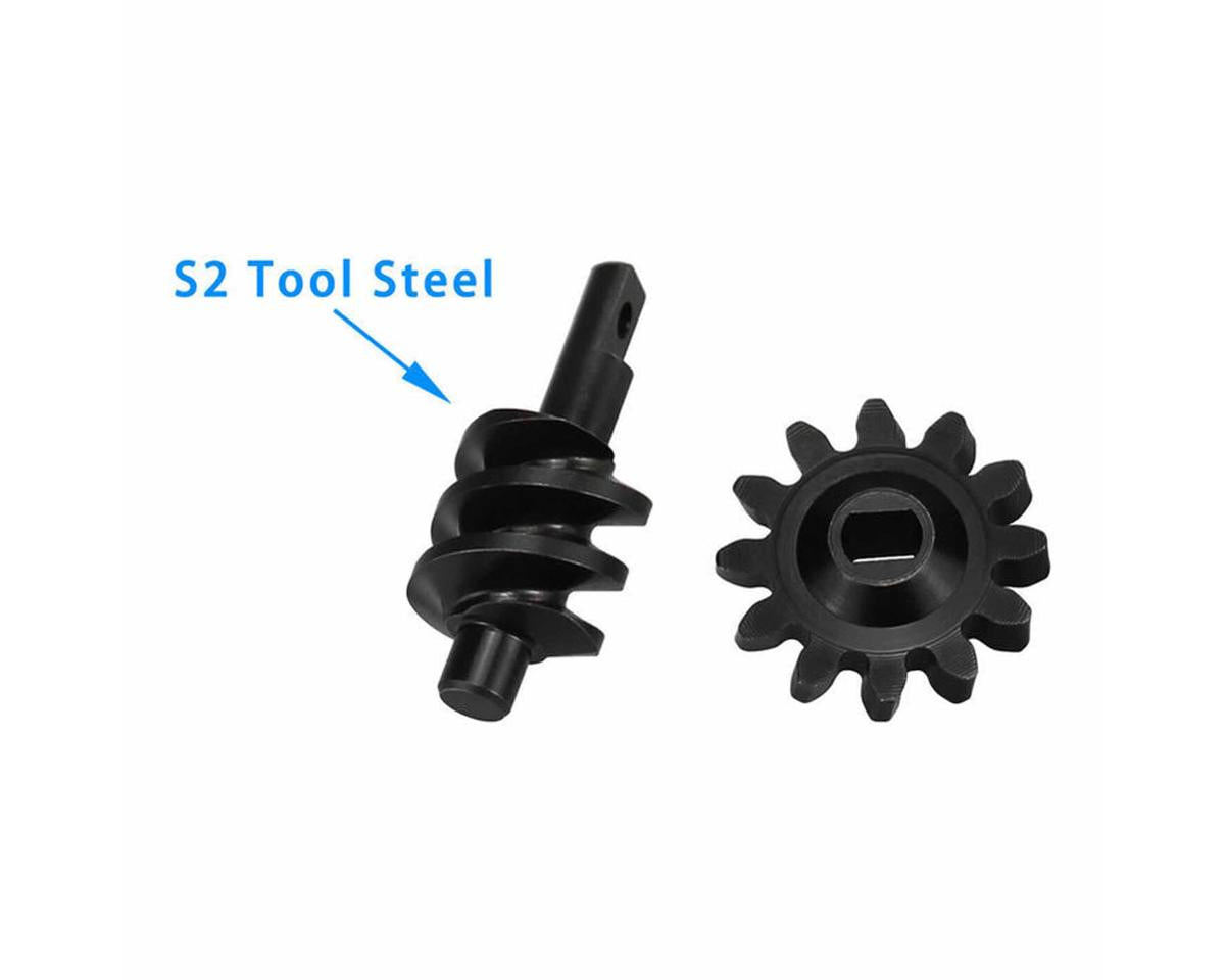 Hot Racing Axial SCX30 CNC-Machined Steel Worm Transmission Gears Set