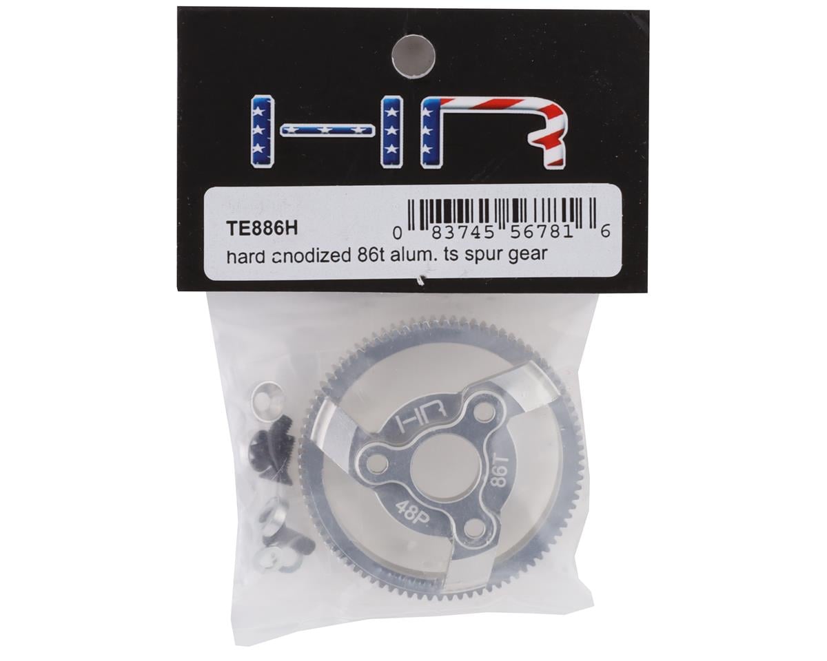 Hot Racing 48P Hard Anodized Aluminum Spur Gear for Traxxas 2WD (86T)