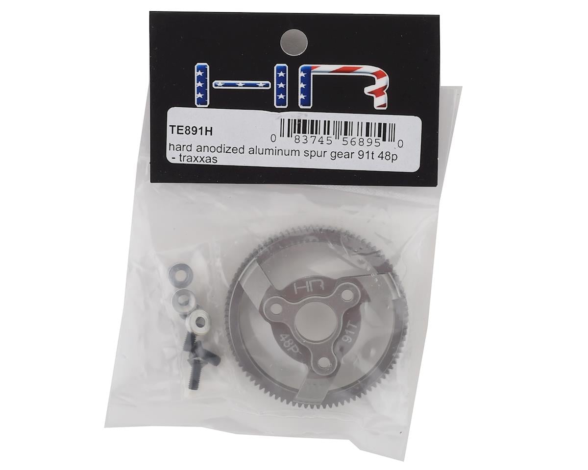 Hot Racing 48P Hard Anodized Aluminum Spur Gear for Traxxas 2WD (91T)