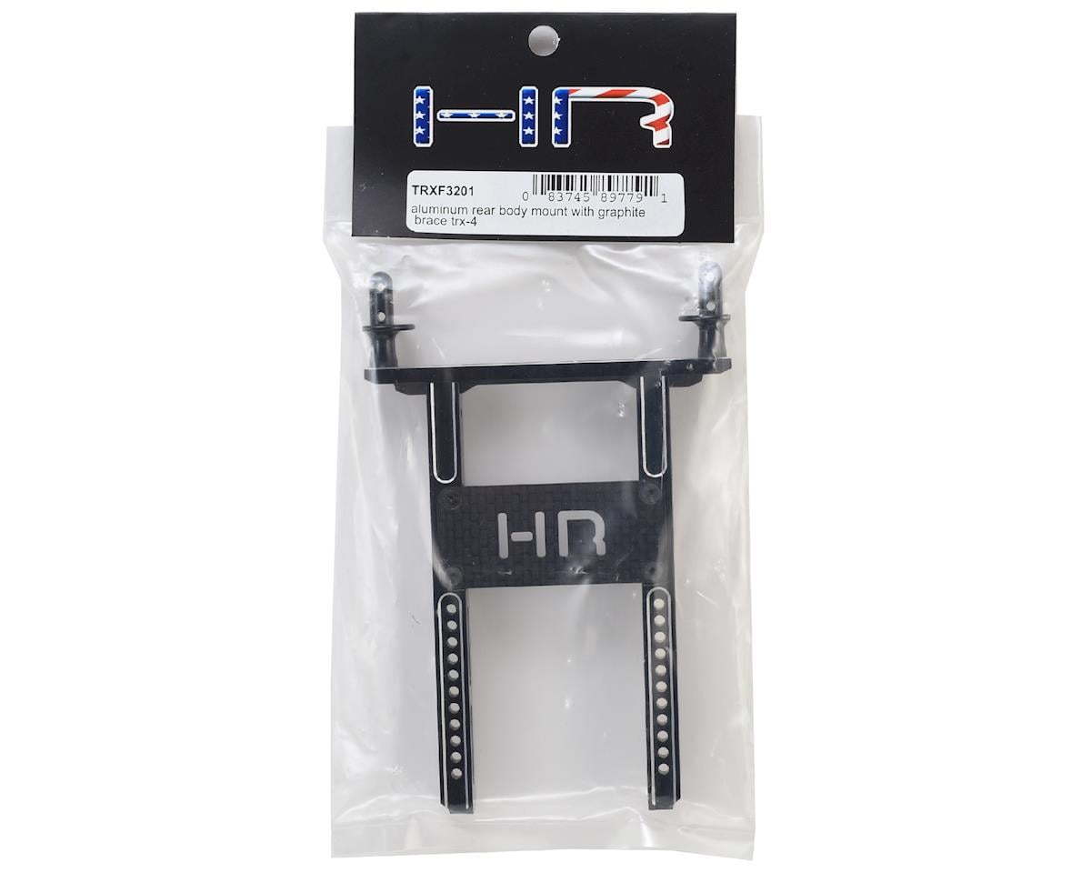 Hot Racing Aluminum Rear Body Mount w/Graphite Brace for Traxxas TRX-4 (Black)