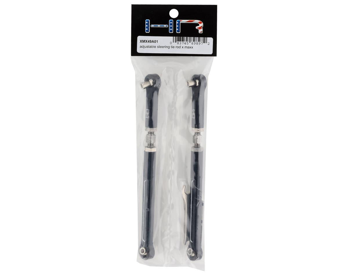 Hot Racing Adjustable Steering Links for Traxxas X-Maxx (Black) (2)