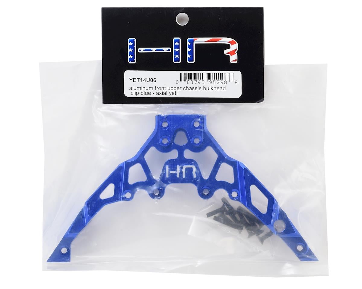 Hot Racing Axial Yeti Aluminum Front Upper Chassis Bulkhead Clip (Blue)