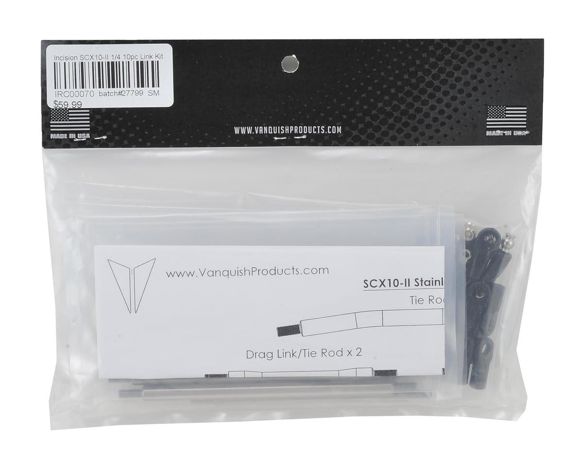 Incision SCX10 II 1/4" Stainless Steel Link Kit (10) (12.3" Wheelbase)
