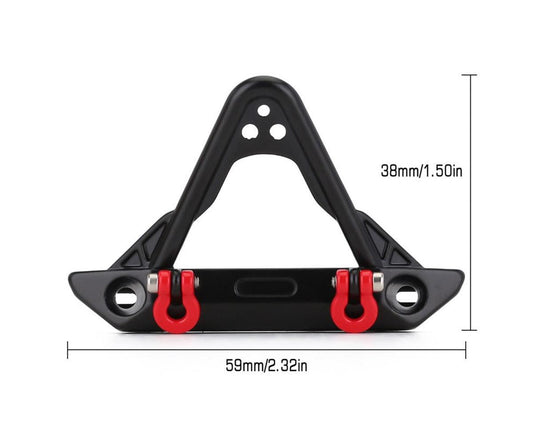 Injora Axial SCX24 Aluminum Stinger Front Bumper Set w/LED Lights