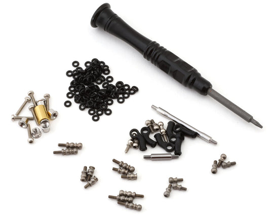 Injora Axial SCX30 Aluminum Axles w/Brass Steering Knuckles Set