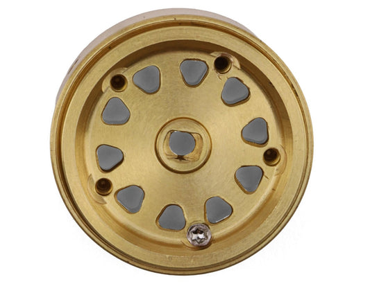Injora 0.7" D19 Multi-Spoke Brass Micro Crawler Beadlock Wheels