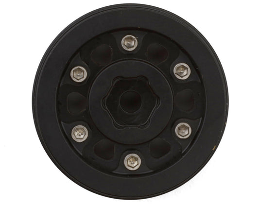 Injora 1.0" D-Slot Brass Micro Rock Crawler Beadlock Wheels (47g ea) (Black) (4)