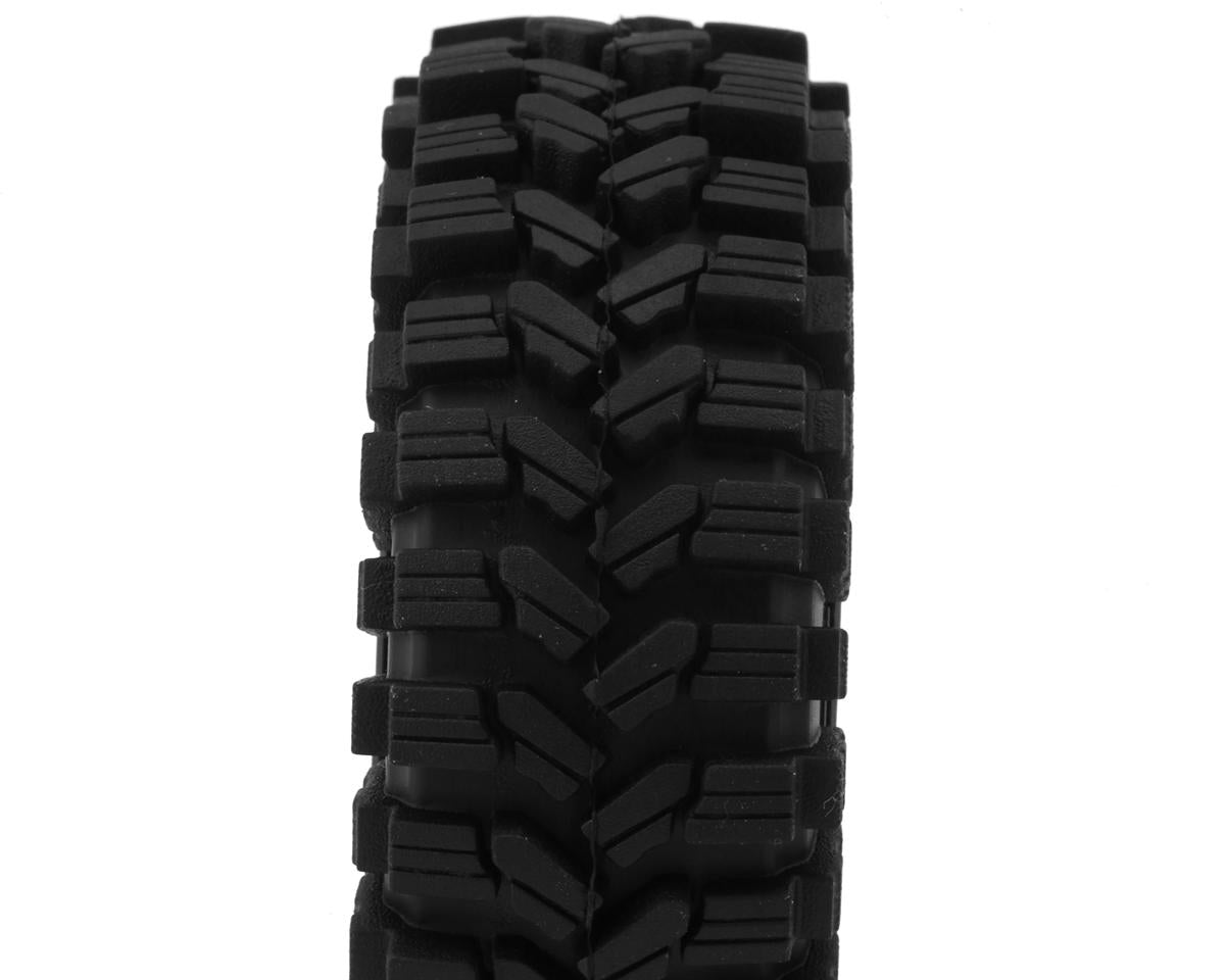 Injora 1.0" Deep Dish Aluminum Micro Crawler Beadlock Wheels w/Swamp Claw Tires