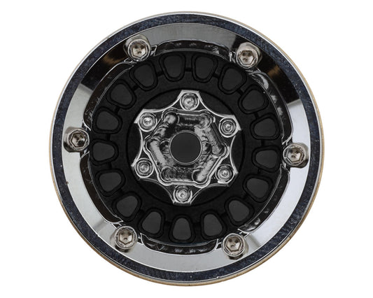 Injora 1.0" ModuWheel Brass & Aluminum Micro Crawler Beadlock Wheels (Black)