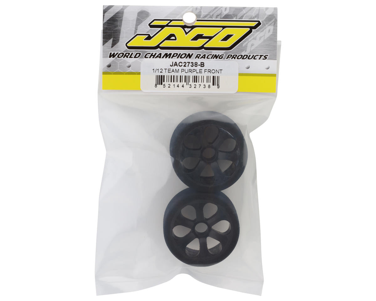 Jaco Prism 1/12 Mounted Foam Front Tires (2) (Purple)