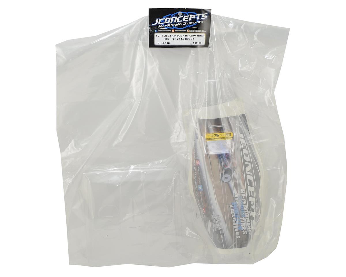 JConcepts TLR 22 4.0 "S2" Buggy Body w/Aero Wing (Clear)