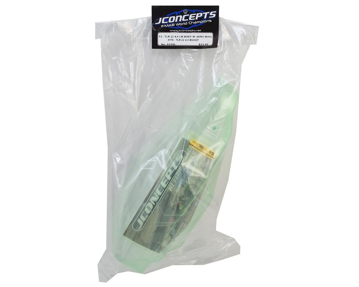JConcepts TLR 22 4.0 "F2" 1/10 Buggy Body w/Aero Wing (Clear) (Light Weight)