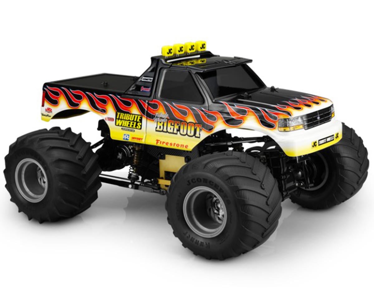 JConcepts 1993 Ford F-250 Monster Truck Body & Visor (Clear) (13.0” Wheelbase)