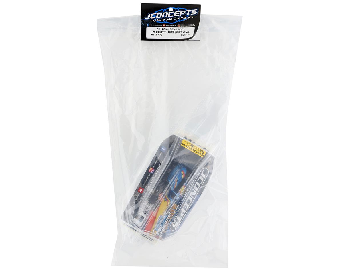 JConcepts RC10 B6.4/B6.4D "P2" Buggy Body w/Carpet Wing (Clear)