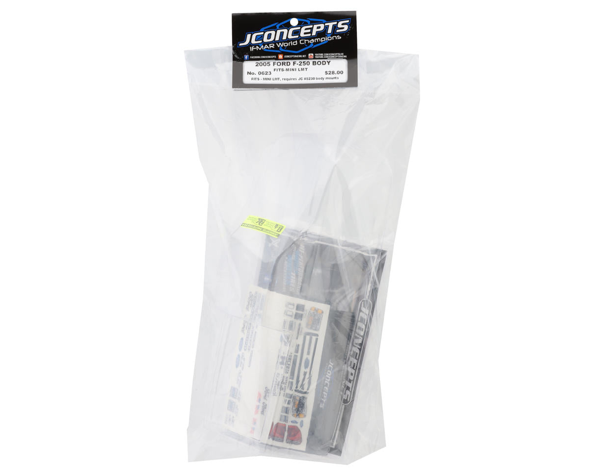 JConcepts Losi Mini LMT 2005 Ford F-250 Monster Truck Body (Clear)
