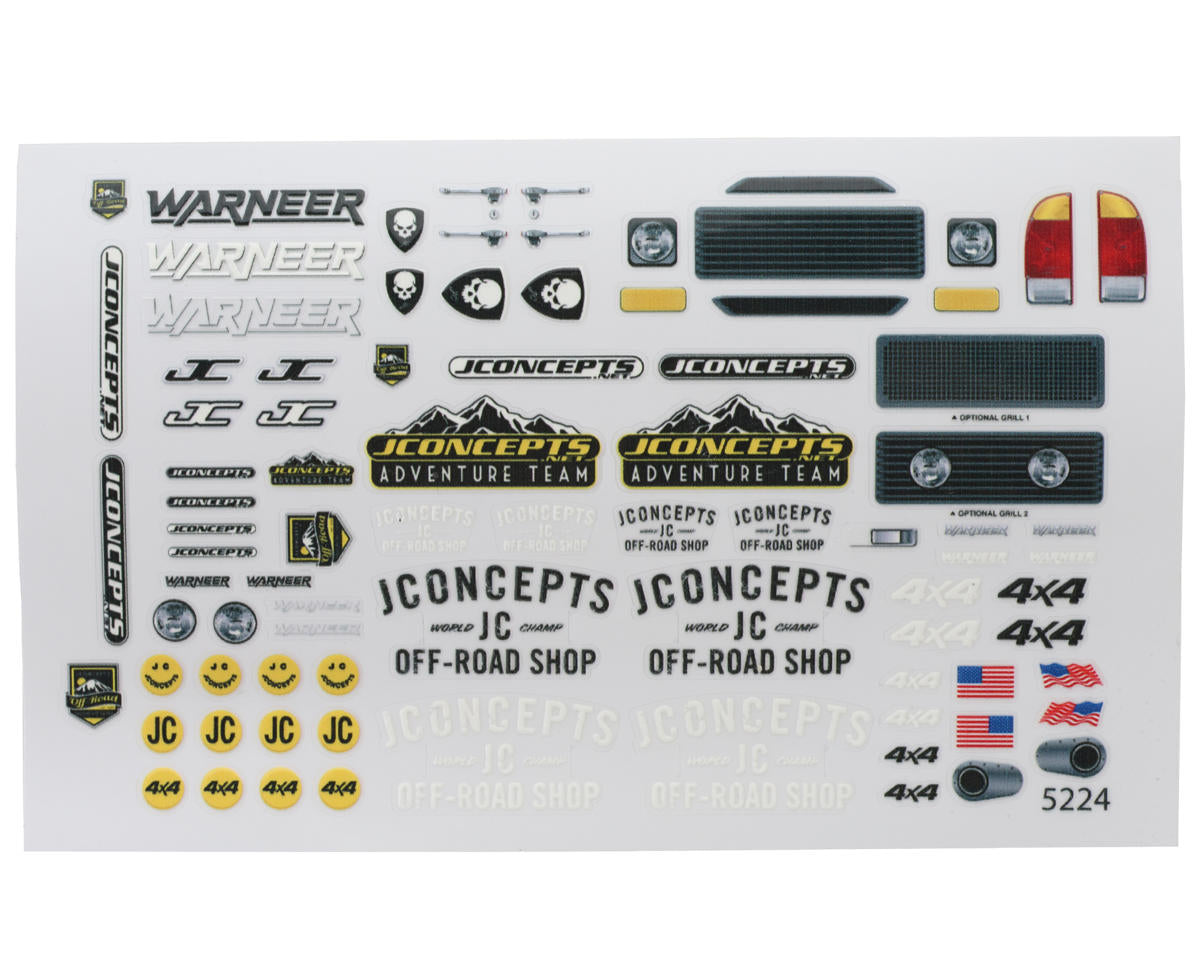 JConcepts Warneer "Tucked" 1/24 Scale Rock Crawler Body (Clear) (5.2" Wheelbase)