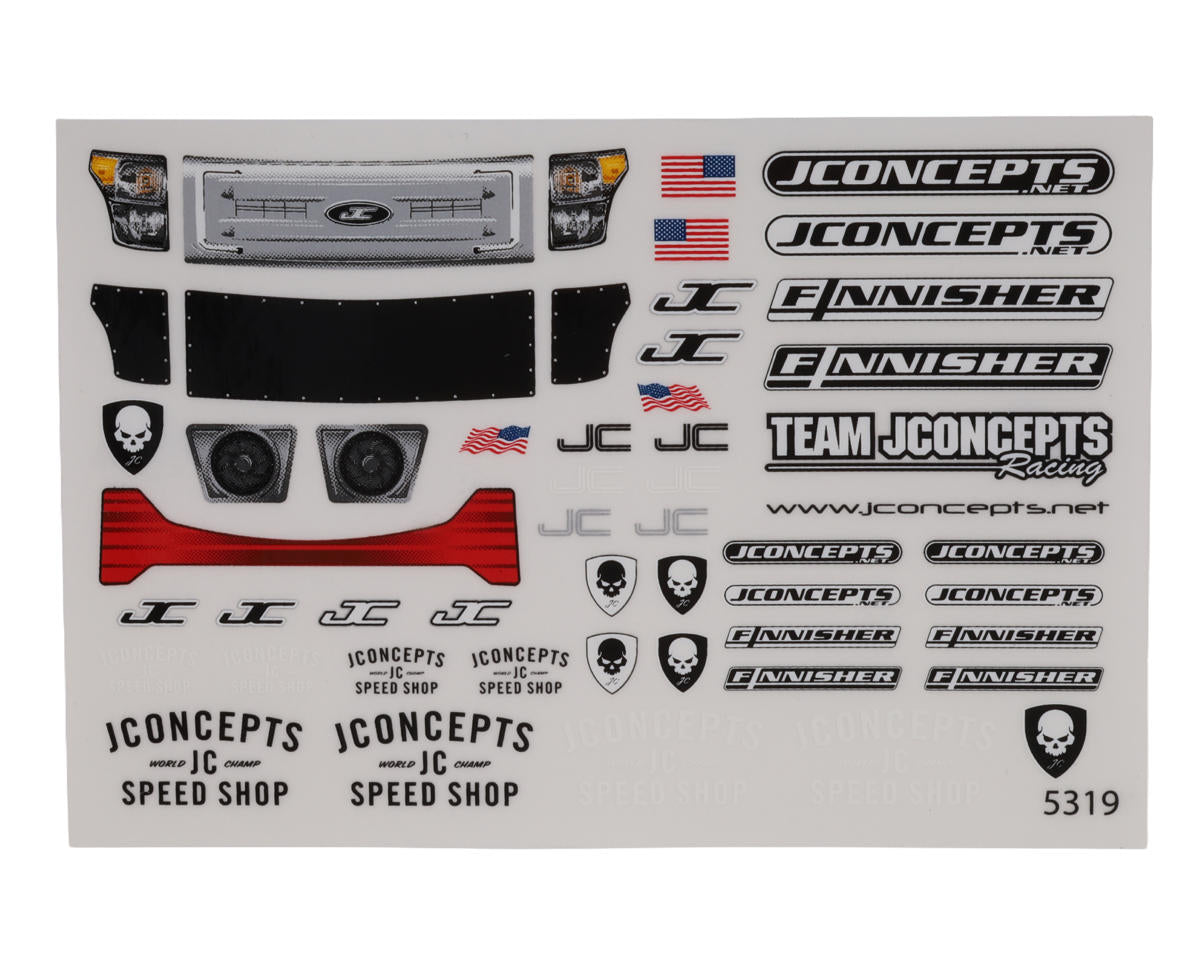 JConcepts Losi® Micro-T™ Finnisher Stadium Truck Body w/Spoiler (Clear)