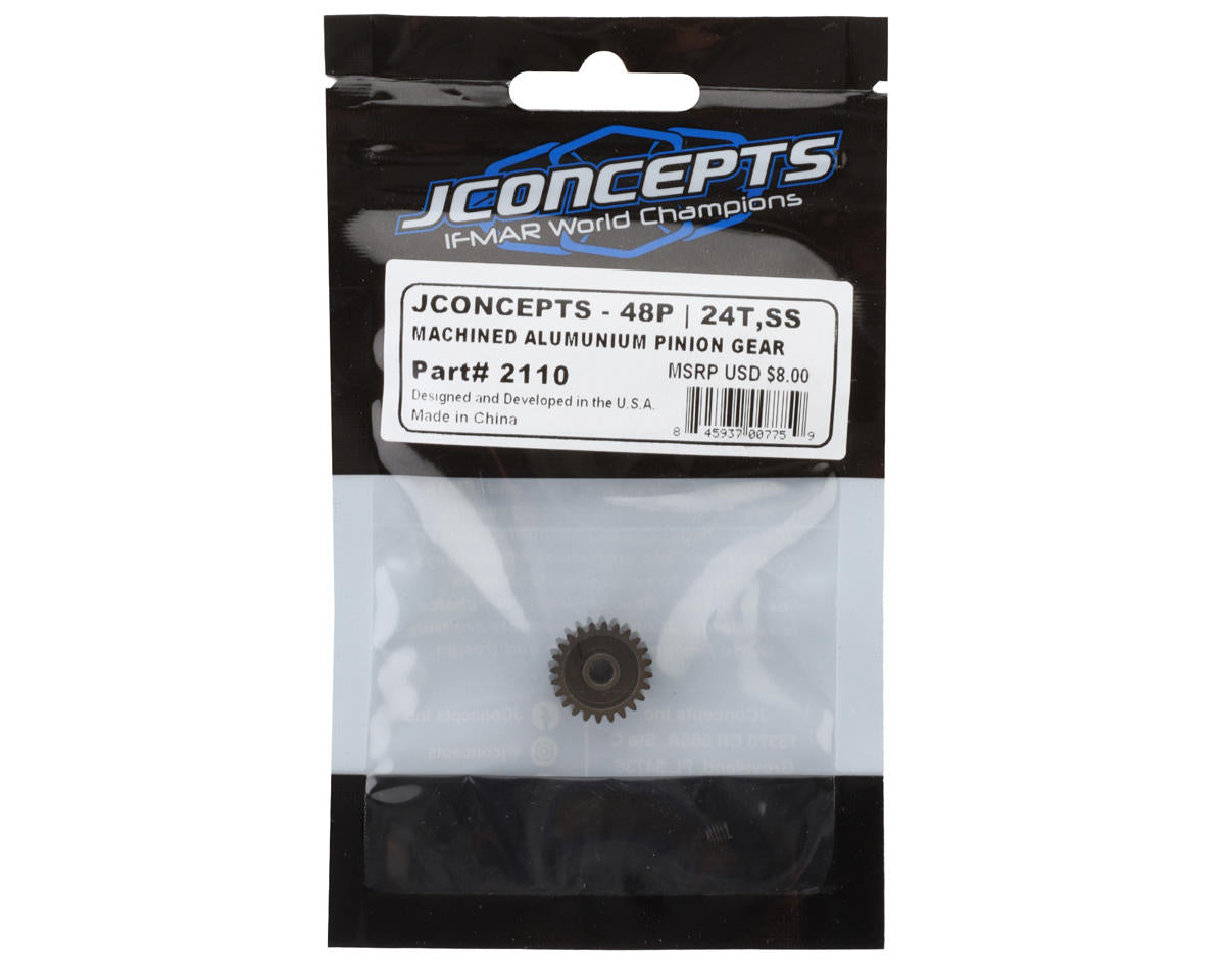 JConcepts 48P CNC-Machined Aluminum Silent Speed Pinion Gear (24T)