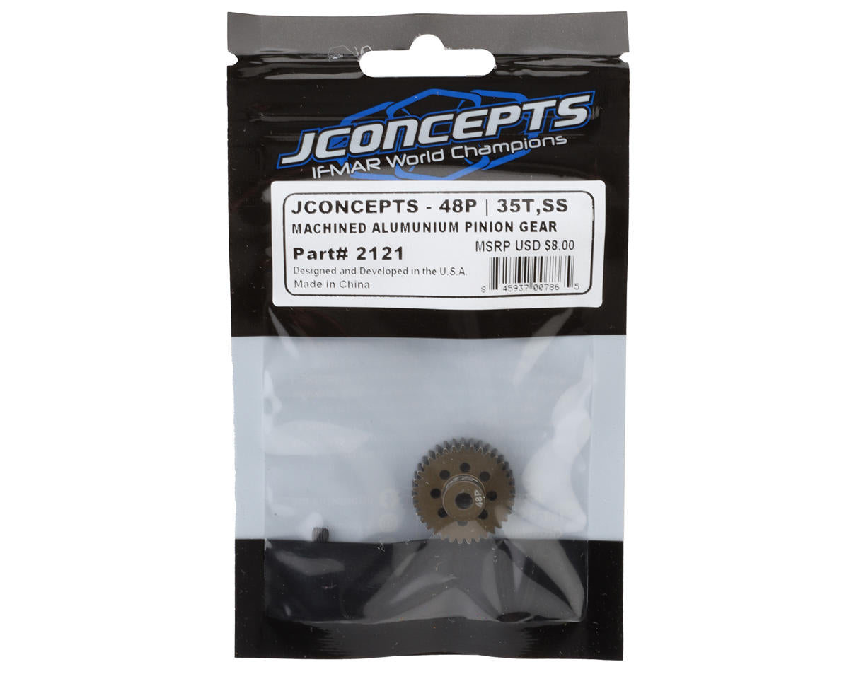 JConcepts 48P CNC-Machined Aluminum Silent Speed Pinion Gear (35T)