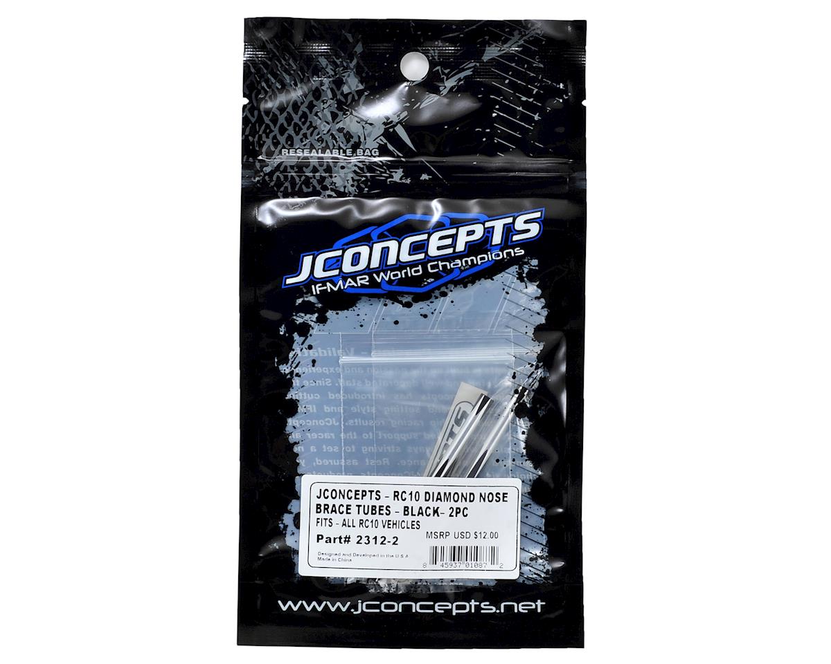 JConcepts RC10 Classic Diamond Nose Brace Tubes (Black) (2)
