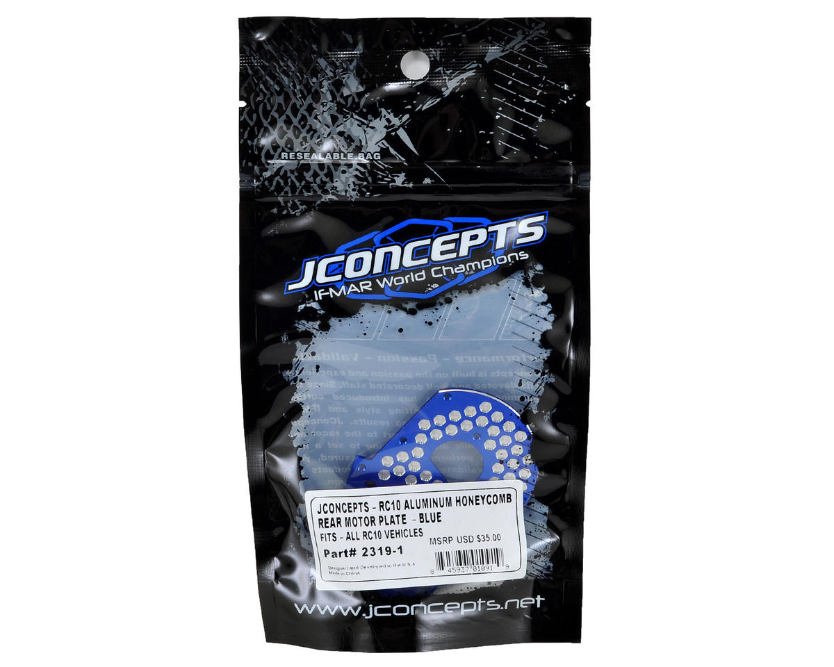 JConcepts RC10 Classic Aluminum Honeycomb Rear Motor Plate (Blue)