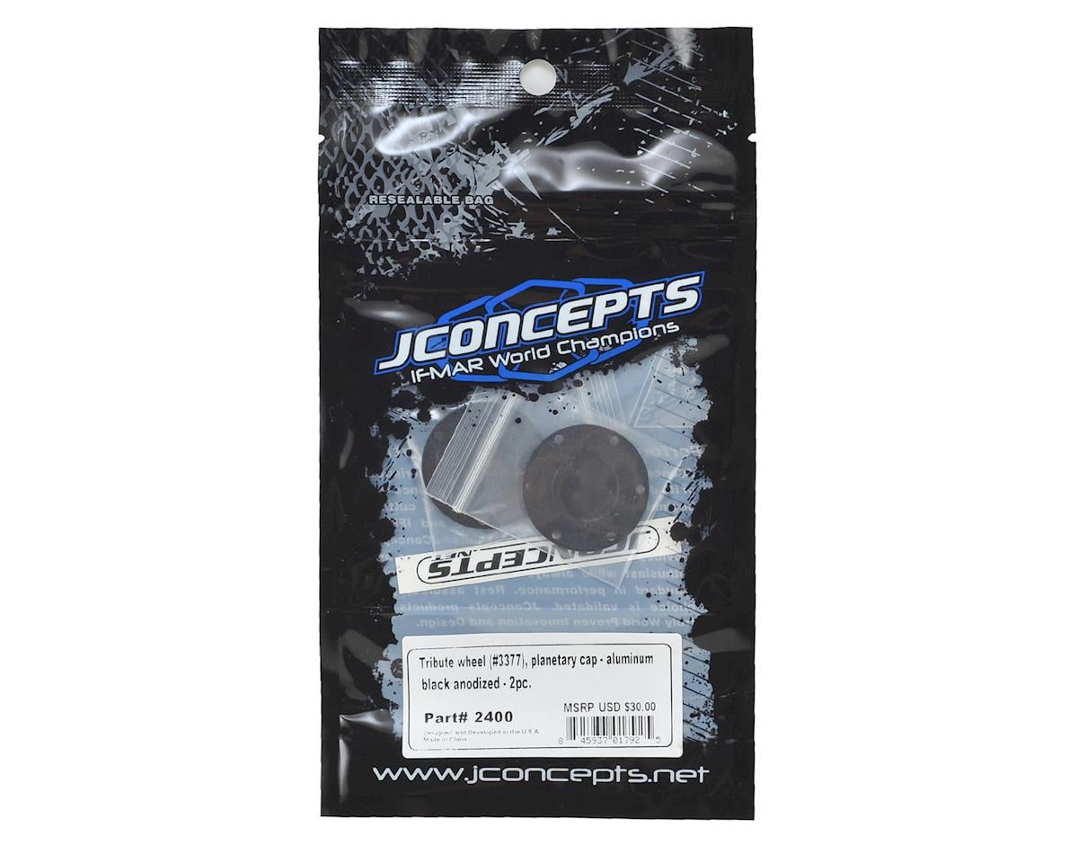 JConcepts Aluminum Tribute Wheel Planetary Cap (Black) (2)