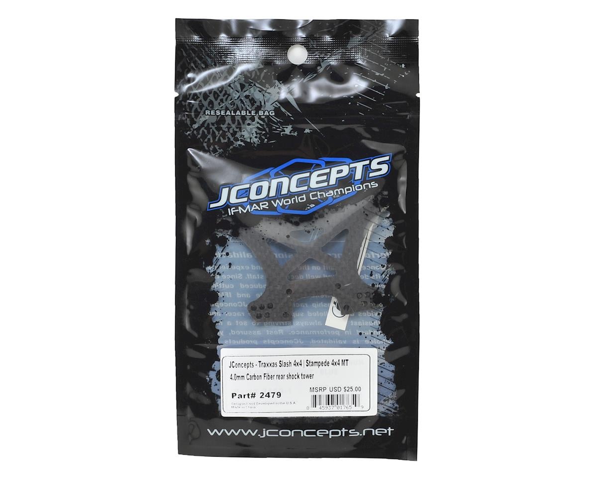 JConcepts MT 4.0mm Carbon Fiber Rear Shock Tower for Traxxas 4x4 Slash/Stampede