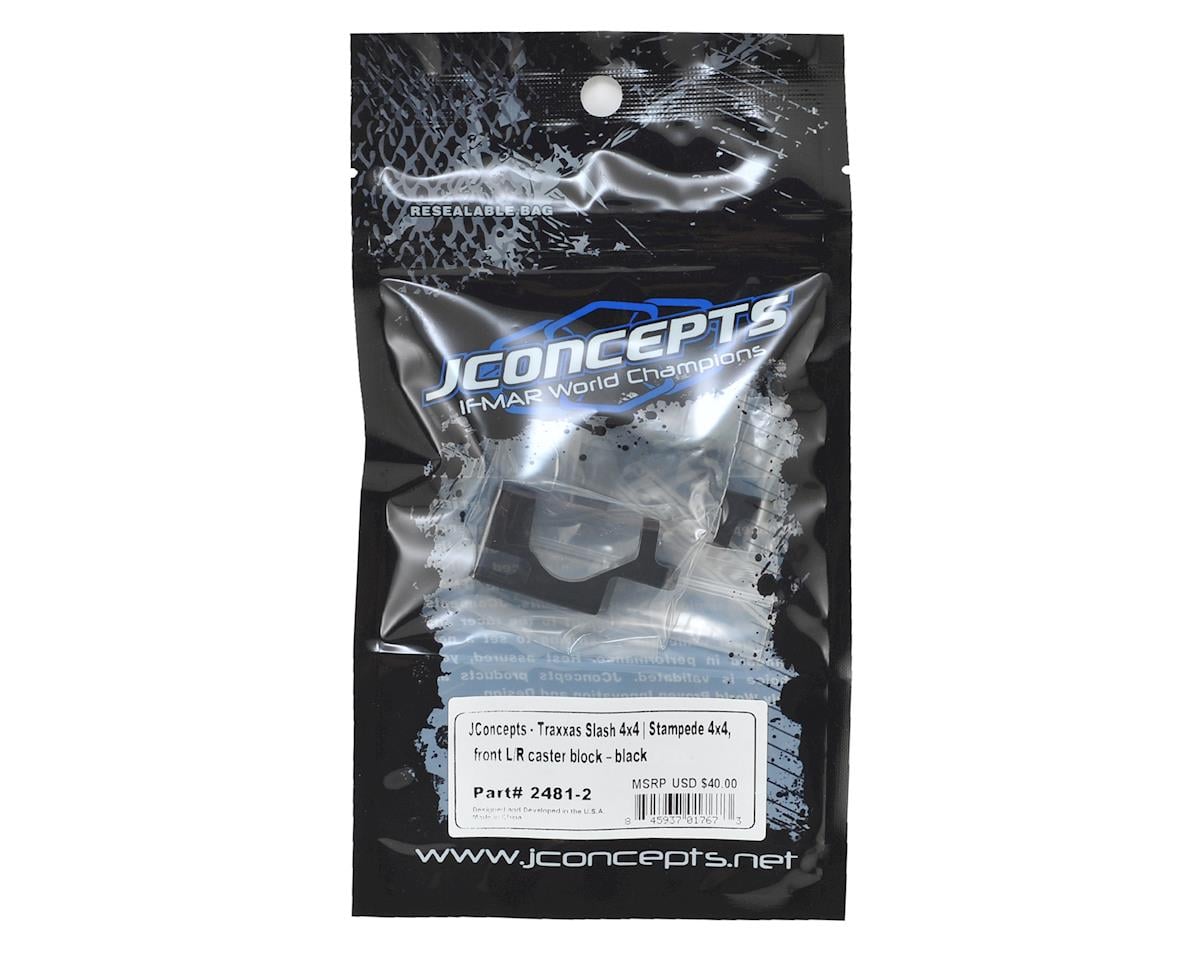 JConcepts Caster Blocks for Traxxas 4x4 Slash/Stampede (Black)