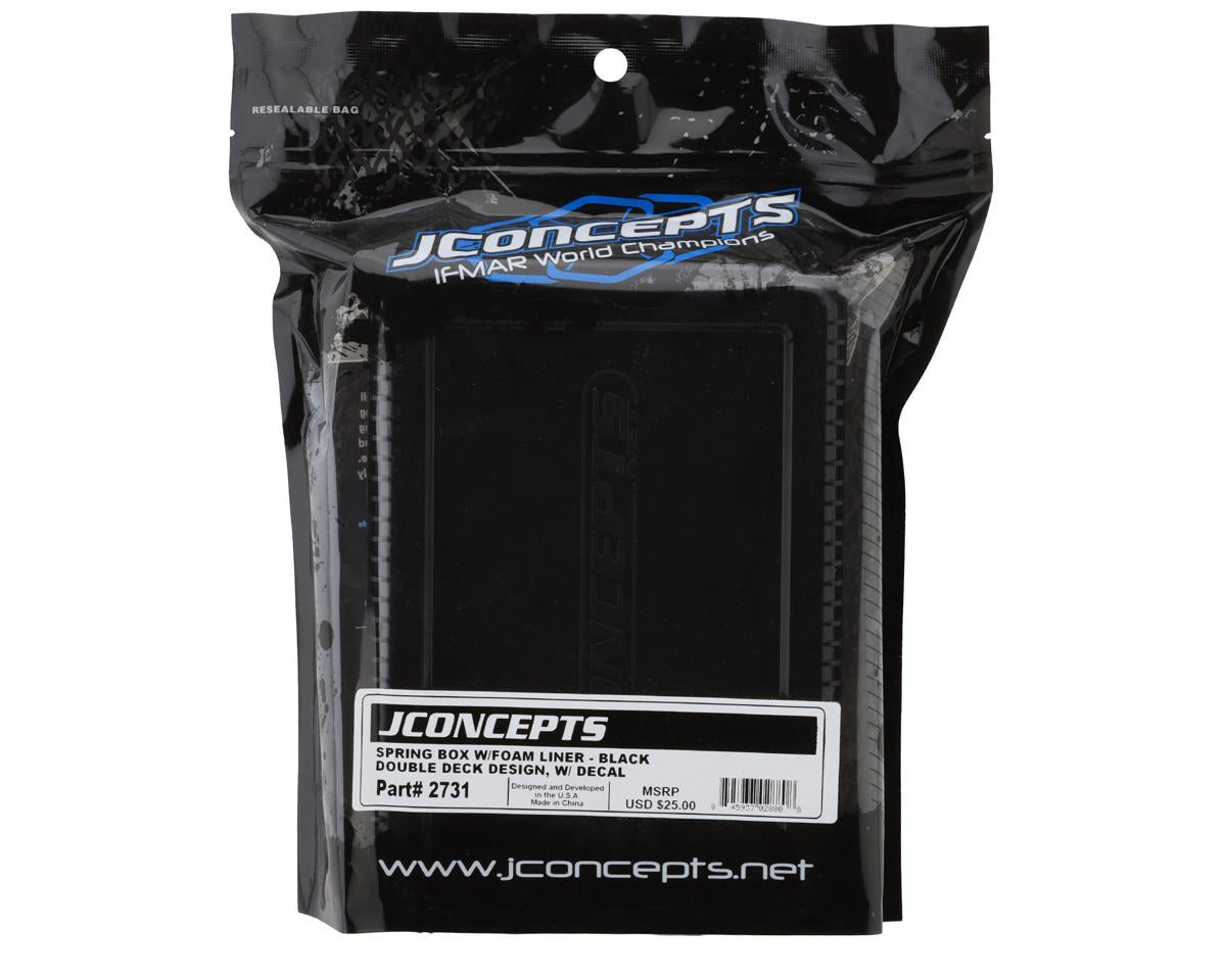 JConcepts 1/10 Spring Organizer Box w/Foam Liner (Black)