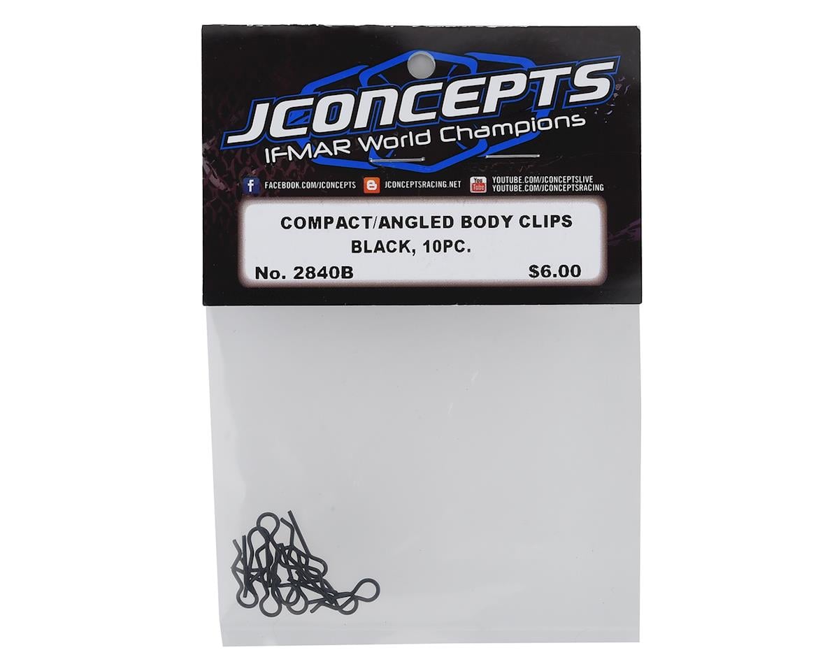 JConcepts Compact Angled Body Clips (10) (Black)