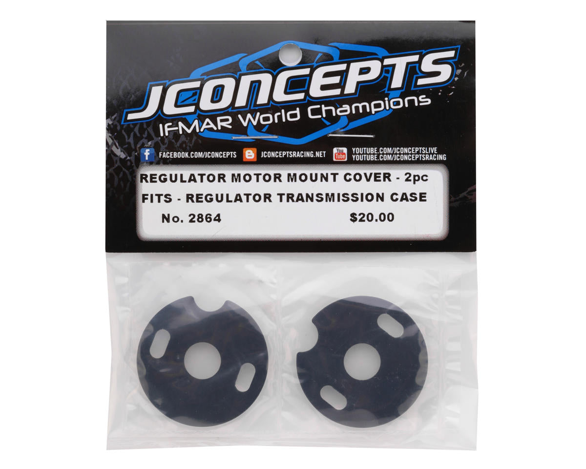 JConcepts Regulator Aluminum Motor Mount Covers (Black) (2)