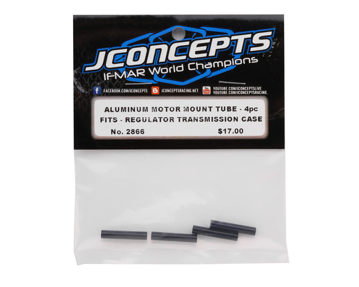 JConcepts Regulator Aluminum Long Motor Mount Tubes (Black) (4)
