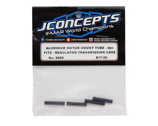 JConcepts Regulator Aluminum Long Motor Mount Tubes (Black) (4)