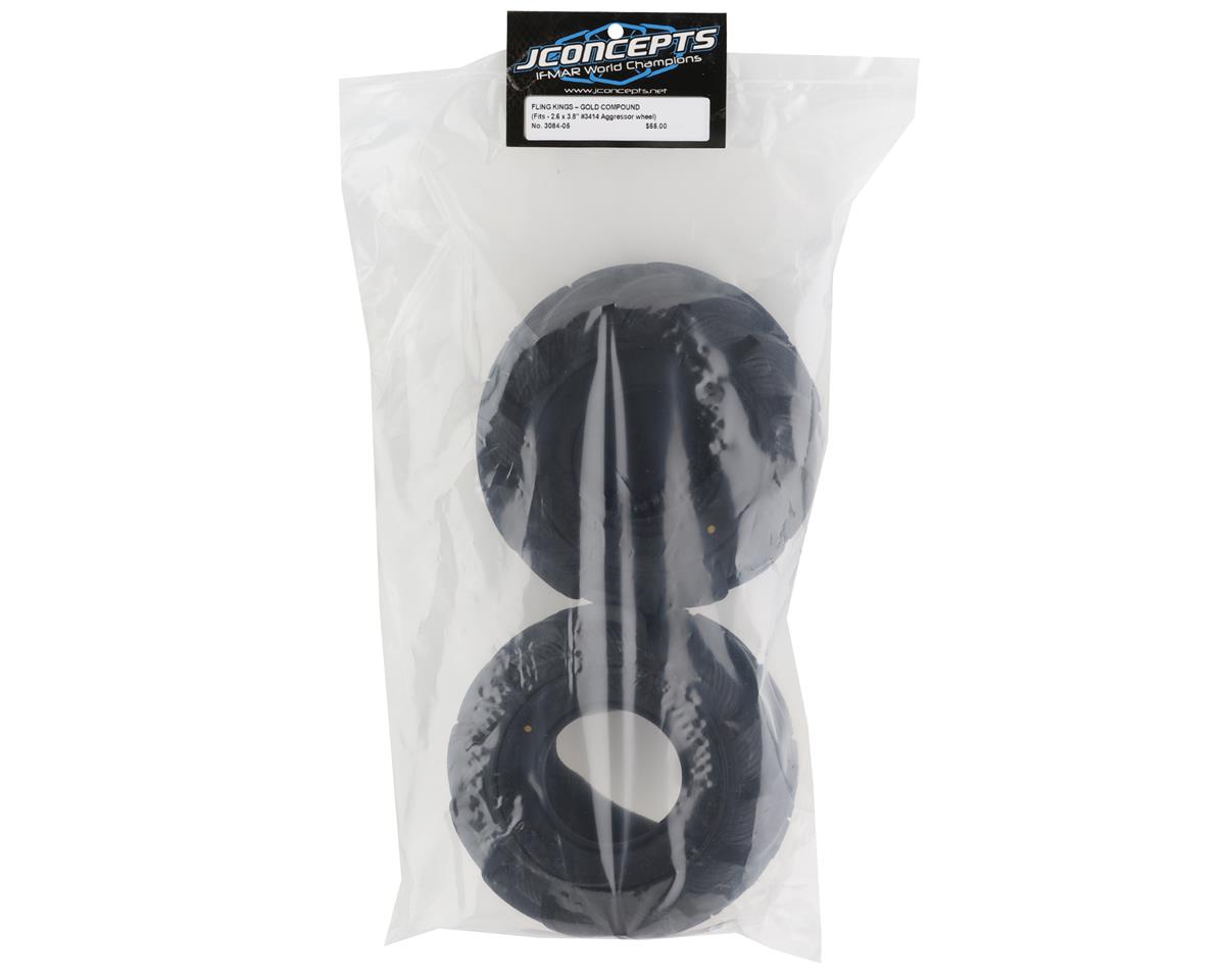 JConcepts Fling Kings 2.6" Monster Truck Tires (2) (Gold)