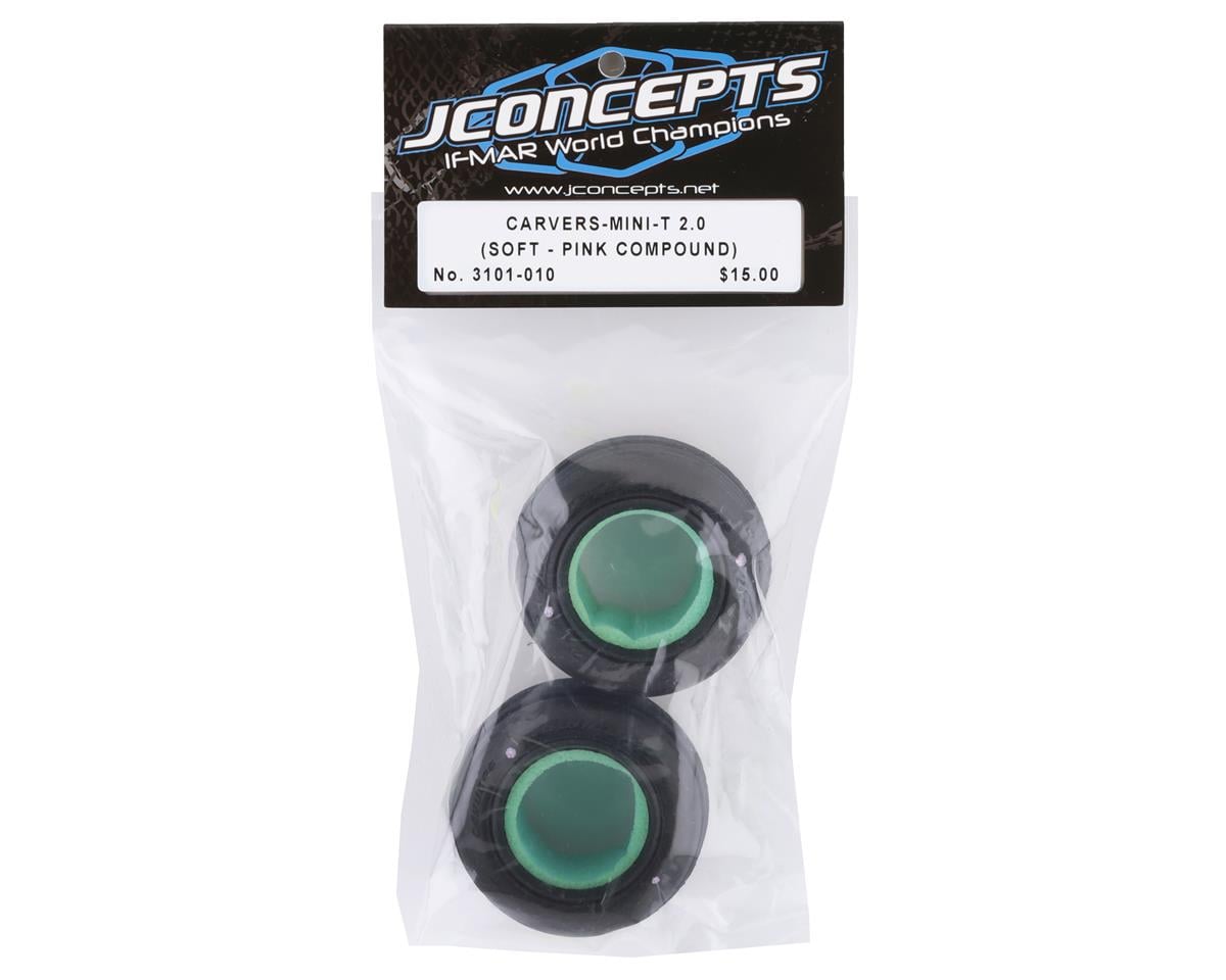 JConcepts Mini-T Carvers Off-Road Front Tires (2) (Pink)