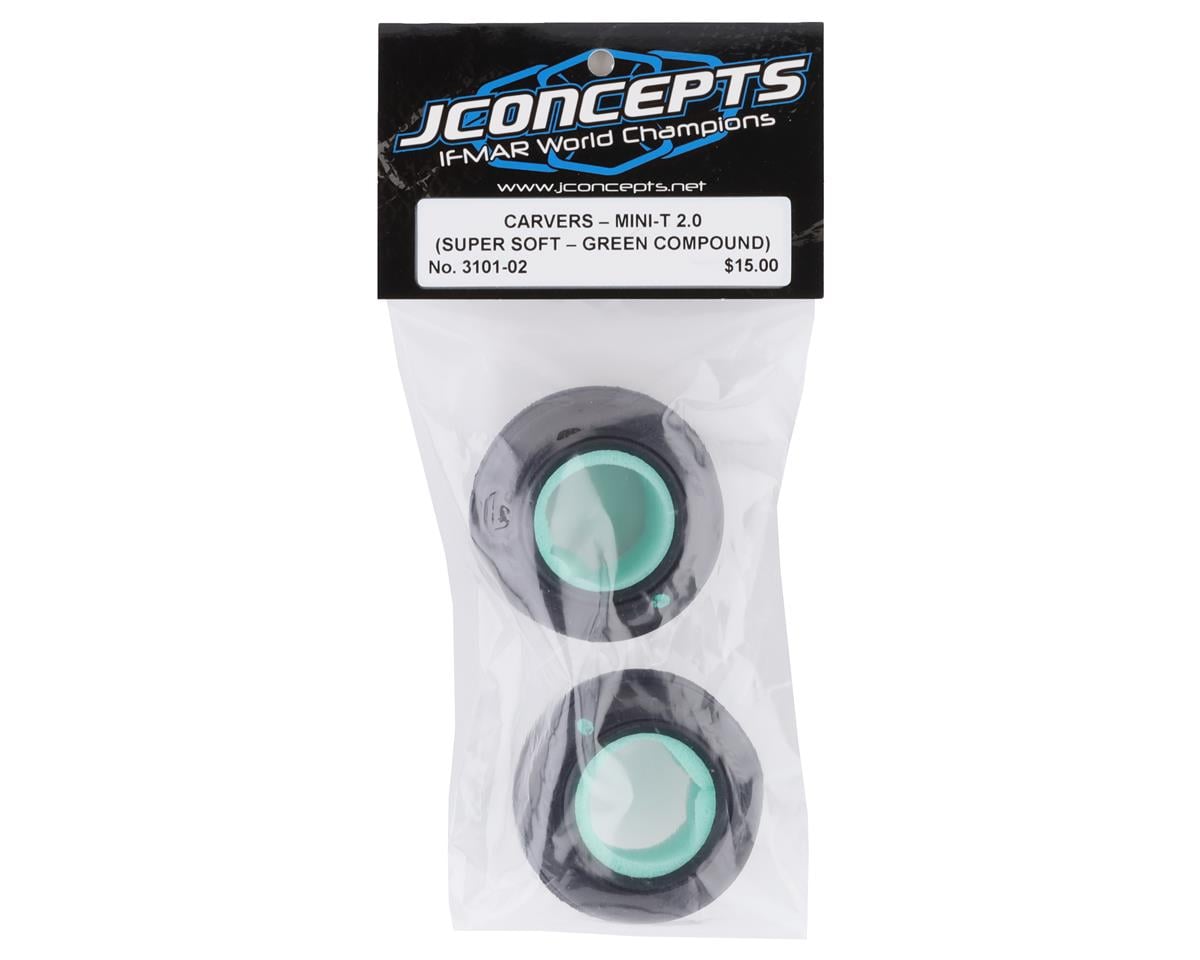 JConcepts Mini-T Carvers Off-Road Front Tires (2) (Green)