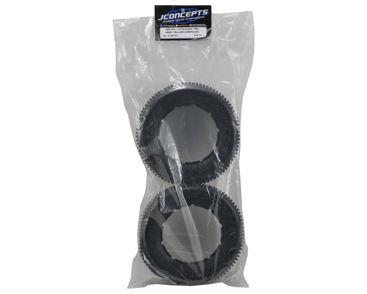 JConcepts Reflex 1/5 Scale Off-Road Truck Tires (2) (No Foam) (Yellow)