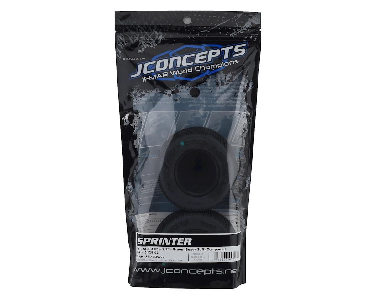 JConcepts Sprinter Short Course Dirt Oval Tires (2) (Green)