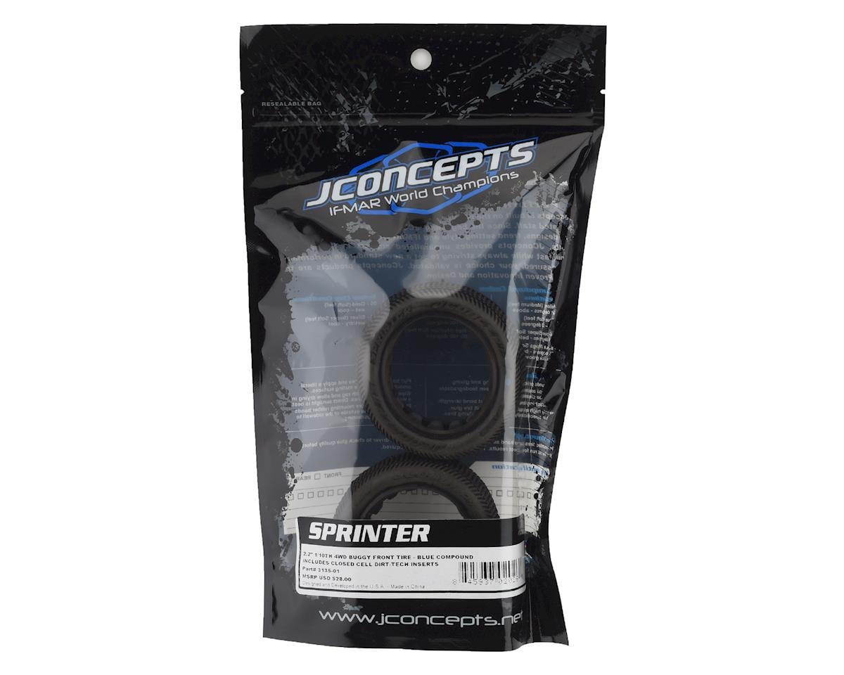 JConcepts Sprinter 2.2" 4WD 1/10 Front Buggy Dirt Oval Tires (2) (Blue)