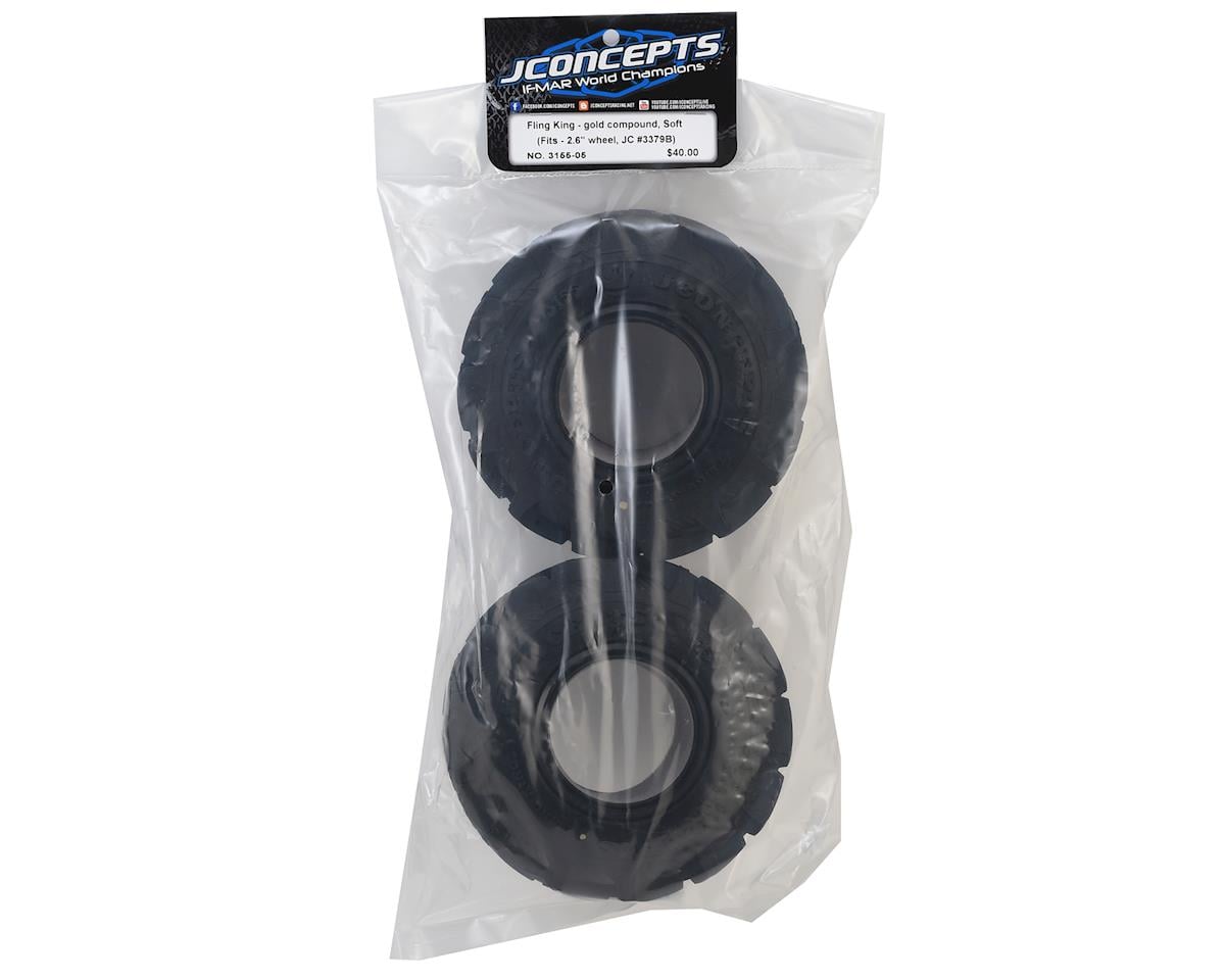 JConcepts Fling King 2.6" Mega Monster Truck Tires (2) (Gold)