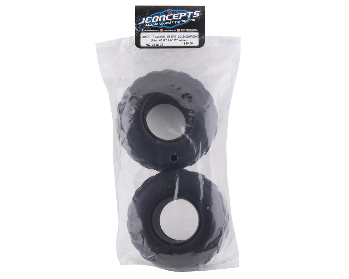 JConcepts Launch 2.6" Monster Truck Tires (2) (Gold)