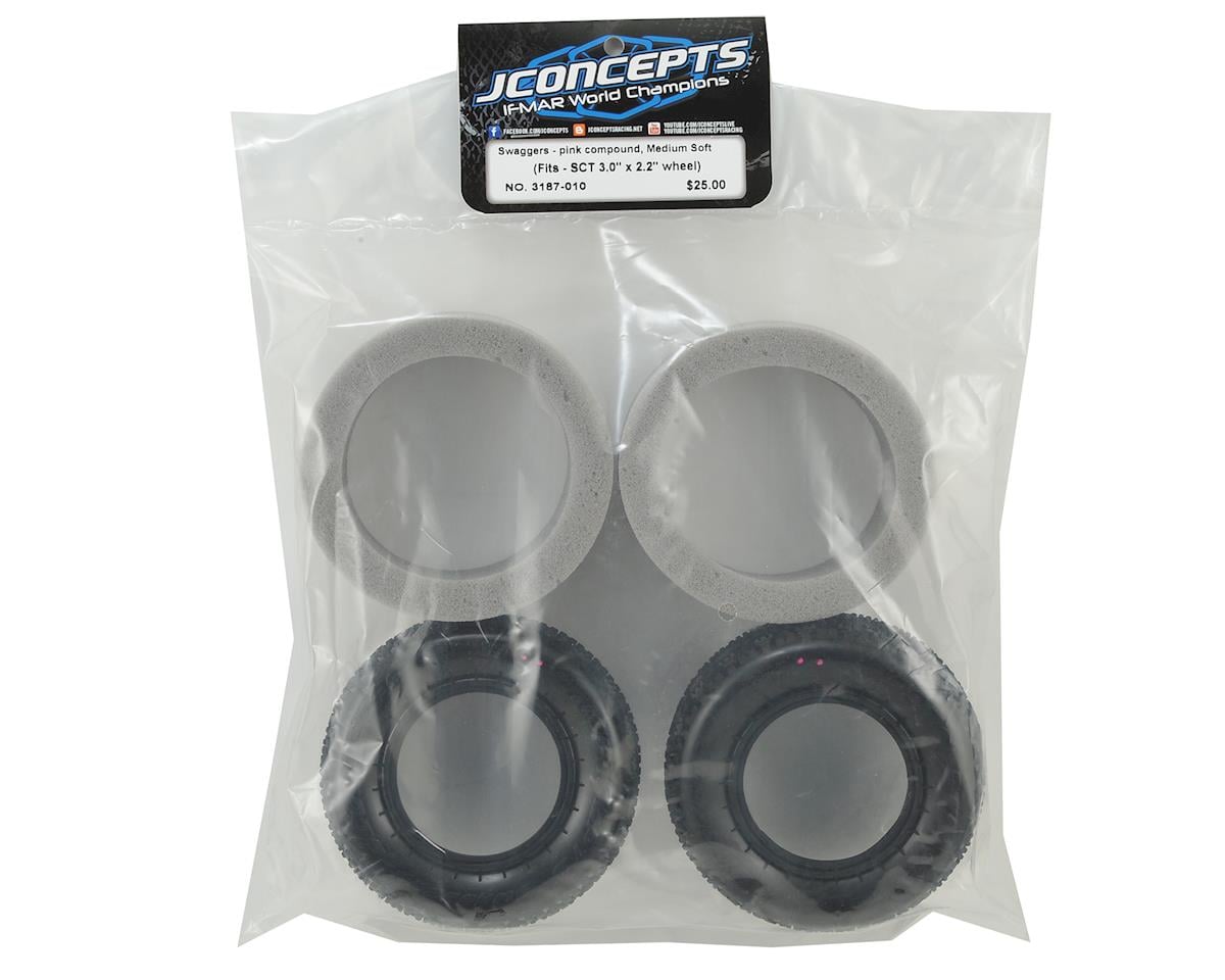 JConcepts Swaggers Short Course Front Carpet Tires (2) (Pink)