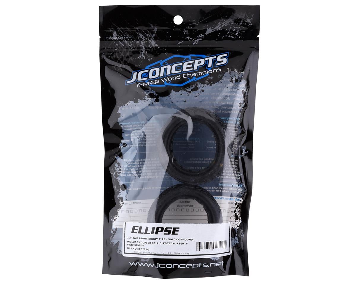 JConcepts Ellipse 2.2" 4WD Front Buggy Tires (2) (Gold)
