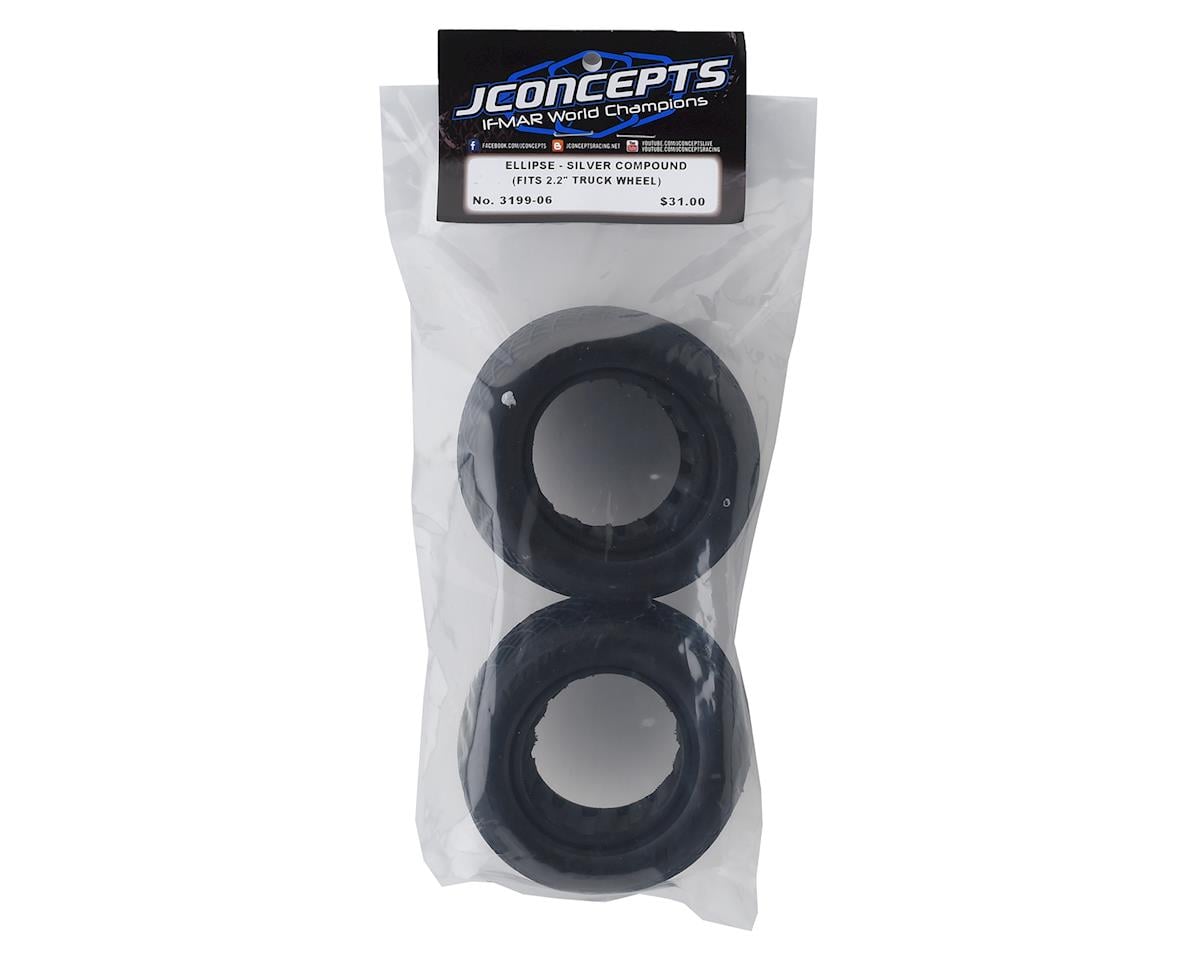 JConcepts Ellipse 2.2" 1/10 Stadium Truck Tires (2) (Silver)