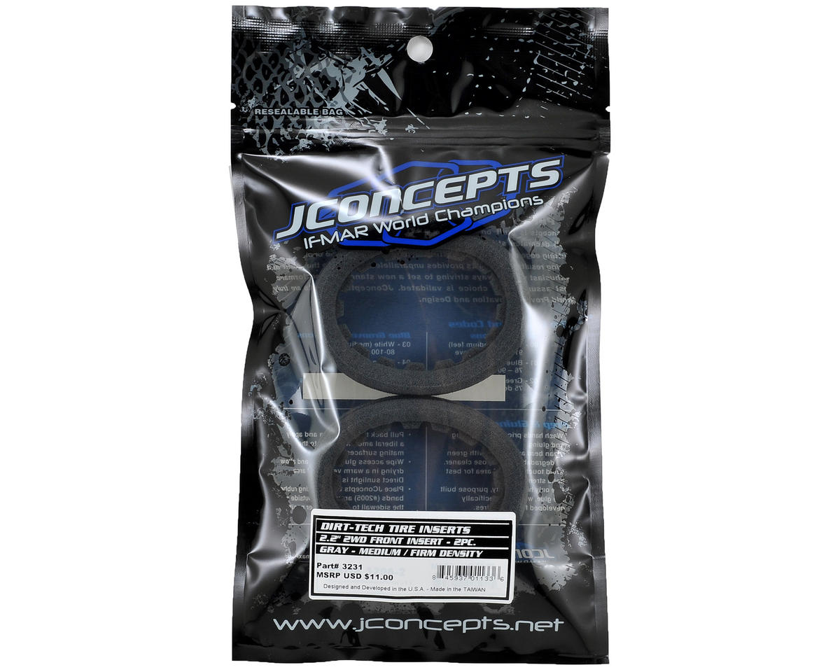 JConcepts "Dirt-Tech" 2WD 2.2" Front Buggy Closed Cell Tire Insert (2)