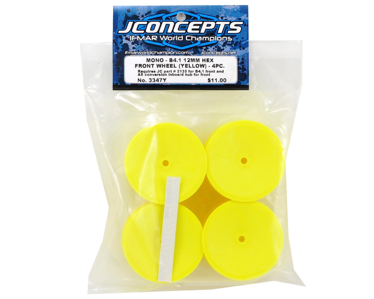 JConcepts Mono 2.2 Front Wheels (Yellow) (4) (B7/B6/B5/RB6)